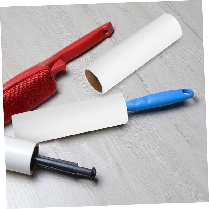 38mm Inner Diameter Sticky Lint Roller Refills 10 Rolls PET Hair Remover Replacement for Furniture Couch Carpet and Bedding Adhesive Cleaning Paper 16cm White
