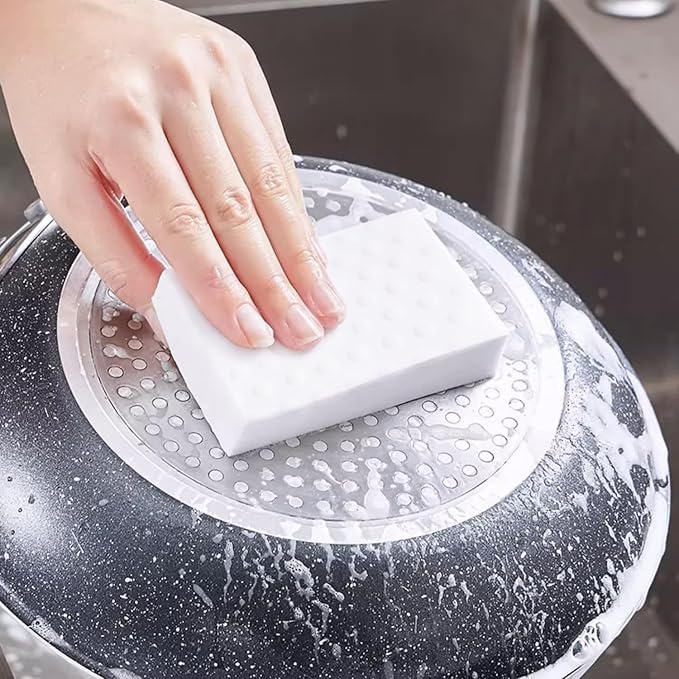 30PCS Magic Sponge Eraser-2X Density Foam Cleaning Pads for Kitchen, Bathroom, Furniture, Leather,100x60x20mm