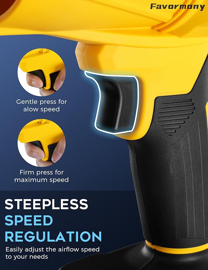 Cordless Leaf Blower, Electric Handheld Blower 600,000 RPM for Lawn Care, Christmas Tree Cleaning, 2×4.0Ah Batteries, Extended Nozzle, Lightweight Mini Leaf Blowers for Patio, Yard, Car Drying