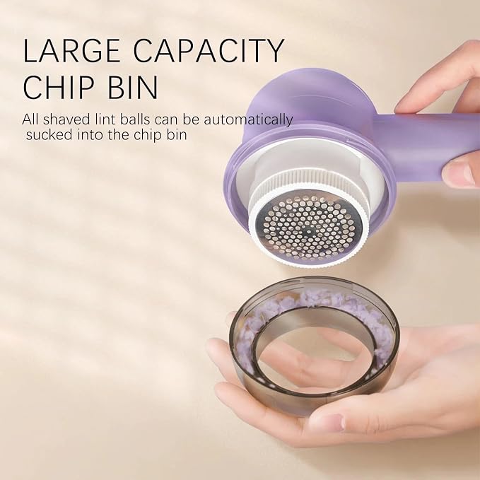 Lint Remover Lint Remove for Clothing Electric Sweater Fabric Balls Shaver Pellet Fluff Fuzz Remover Rechargerable Plush Remover Fabric Shaver (Color : Purple Three Head)