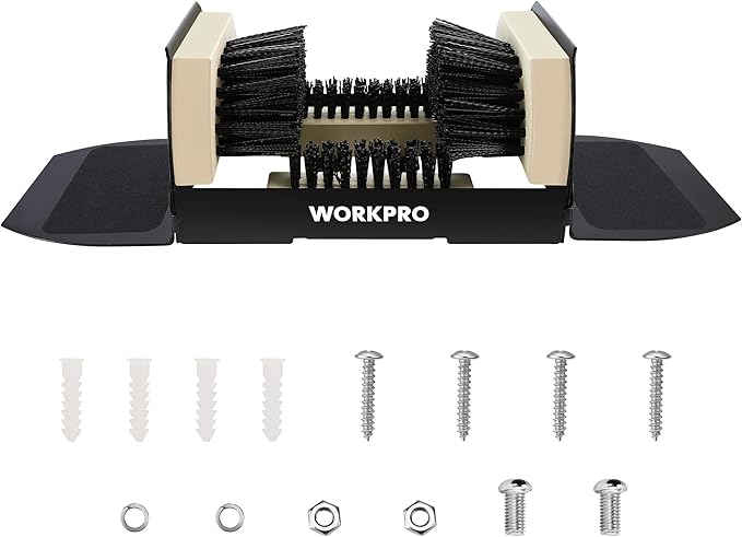 WORKPRO Boot Brush Scraper Outdoor, Shoe Cleaner Brush, Boot Scrubber with Flaps, Heavy Duty Boot Cleaning Brush
