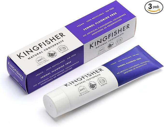 Kingfisher 100 ml Flouride Free Fennel Toothpaste - 3-Pack