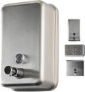 Commercial Soap Dispenser Wall Mount, 304 Stainless Steel & Solid Brass Pump Core, Industrial Grade Hand Soap Dispenser with Corrosion-Proof Lining for Bathrooms & Kitchens, 37oz/1100ml ADA Compliant