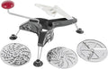 Westmark Multipurpose Heavy Duty Rotary Cheese & Vegetable Grater Cutter Slicer Shredder with 3 Interchangeable Stainless Steel Blades and Non-Slip Suction Pads