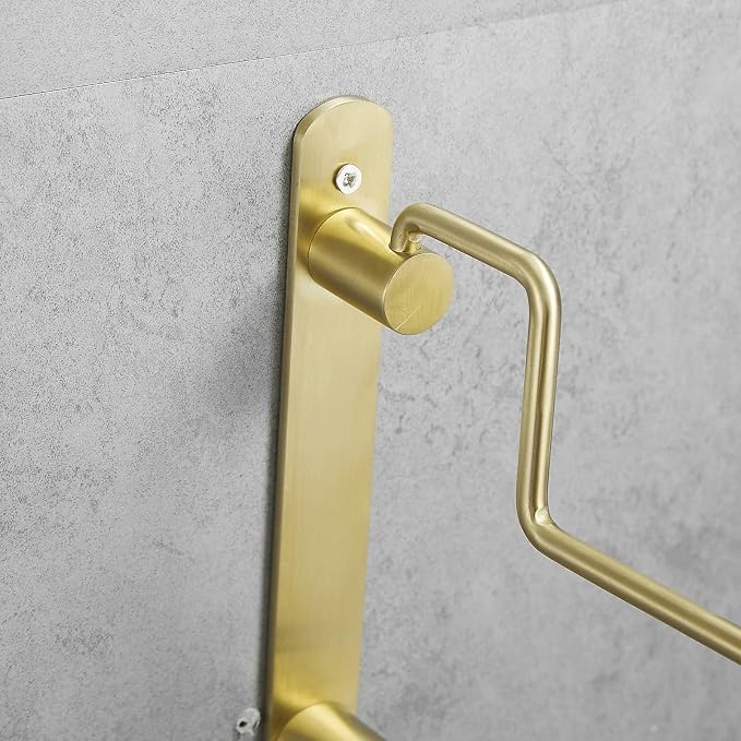 Clothes Hanger Gold Brushed Folding Clothes Drying Rack Wall-Mounted Clothes Organizer for Laundry Room Closet