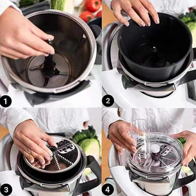 Vegetables Grater Cutter suitable for Thermomix TM6/TM5,Multifunctional peeler compatible with Thermomix Accessories(Coarse+Fine Cutter Set)