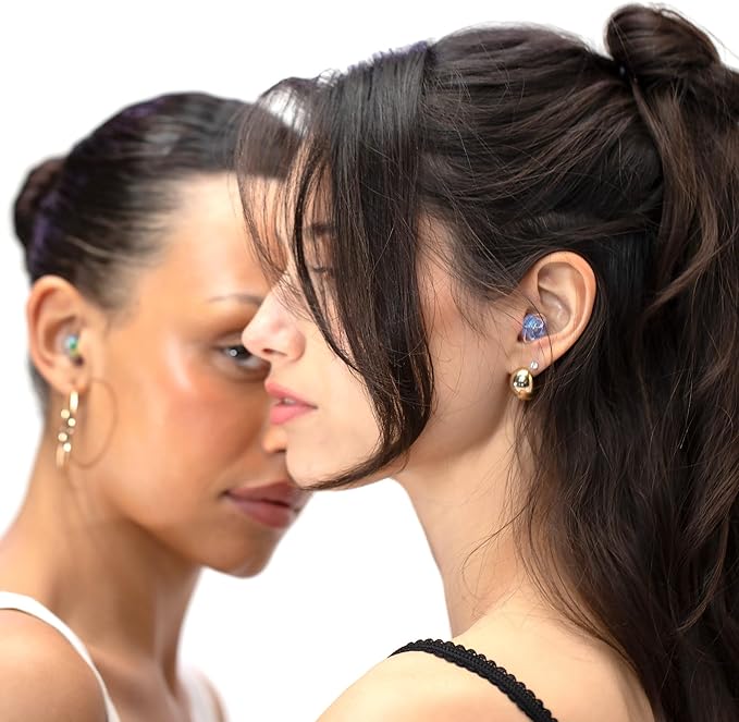 Eargasm High Fidelity Blue Earplugs for Concerts, Festivals, Musicians, DJs, Night-Life, Motorcycle Hearing Protection - Reusable Ear Plugs for High Fidelity Noise Reduction up to 21 dB