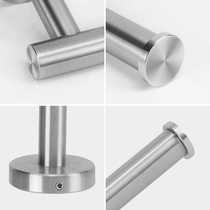 NearMoon Bathroom Toilet Paper Holder, Premium SUS304 Stainless Steel Rustproof Wall Mounted Toilet Roll Holder for Bathroom, Kitchen (3 Pack, Brushed Nickel)