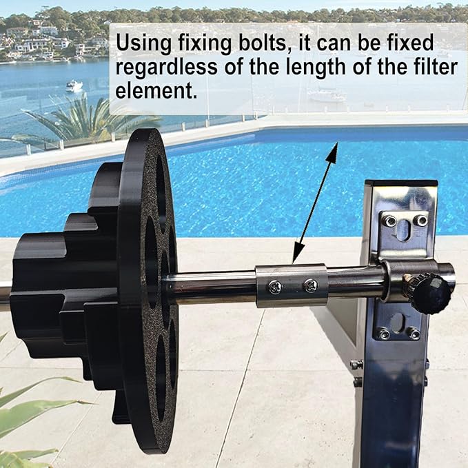 Pool Filter Cleaning Stand,Stainless Steel Pool Cartridge Filter Cleaner,360°Free Spinning Pool Cartridge Filter Cleaner for 3, 4 or 6 Inch Filters Up to 40",Cleaning Stand for Pools,Spas & Hot Tubs