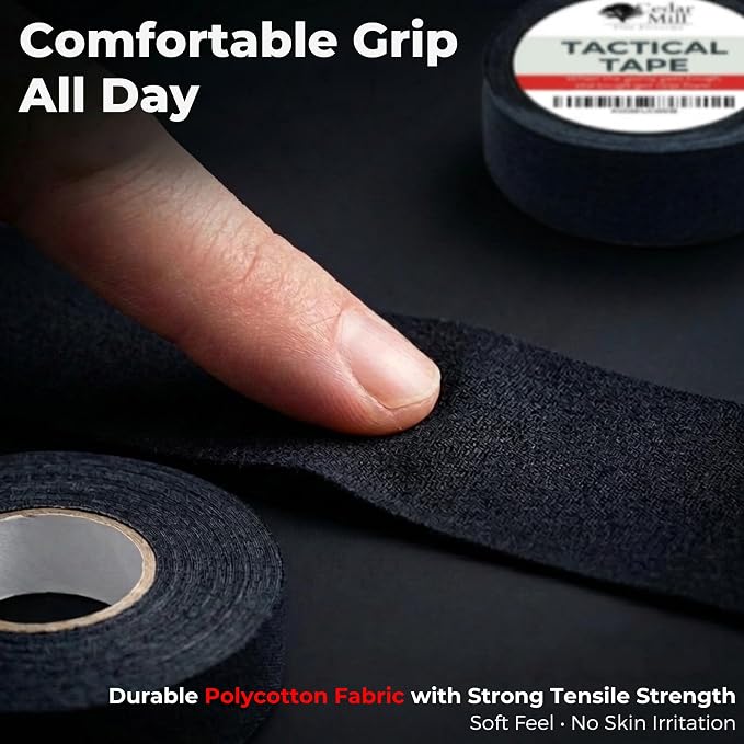 Cedar Mill Magazine Gun Tape - Water-Resistant Gun Grip Tape to Improve Handles & Protect from Scratches & Smudges - Non-Slip, Non-Reflective Tactical Tape for Guns, Rifles & Shotguns