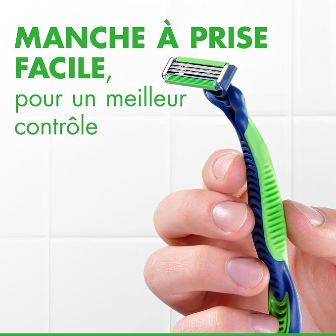 Gillette Sensor3 Sensitive Men's Disposable Razor, 12 Razors (Pack of 6)