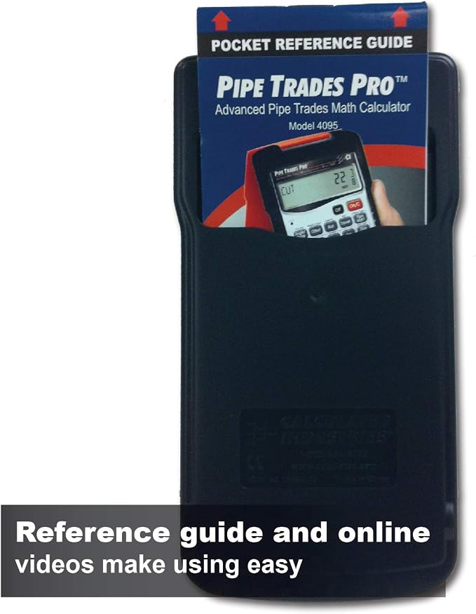 Calculated Industries 4095 Pipe Trades Pro Advanced Pipe Layout and Design Math Calculator Tool for Pipefitters, Steamfitters, Sprinklerfitters and Welders | Built-in Pipe Data for 7 Materials , White | Advanced Pipe Layout and Design Math, For Pipefit...