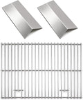 Grill Heat Plate Cooking Grate Replacement Set for Cuisinart CGG-306 | Flame Tamer & Grill Grate Fit for Nexgrill 820-0033 820-0015 820-0007, Megamaster 820-0033M