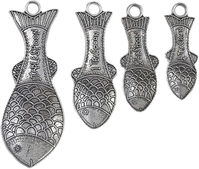 Crosby & Taylor Fish Pewter Measuring Spoons