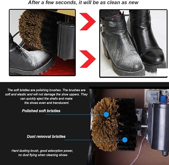 Shoe Polishing Machine, Electric Automatic Induction Shoe Shine Polisher for Home Use, Compact and Efficient Shoe Care Device