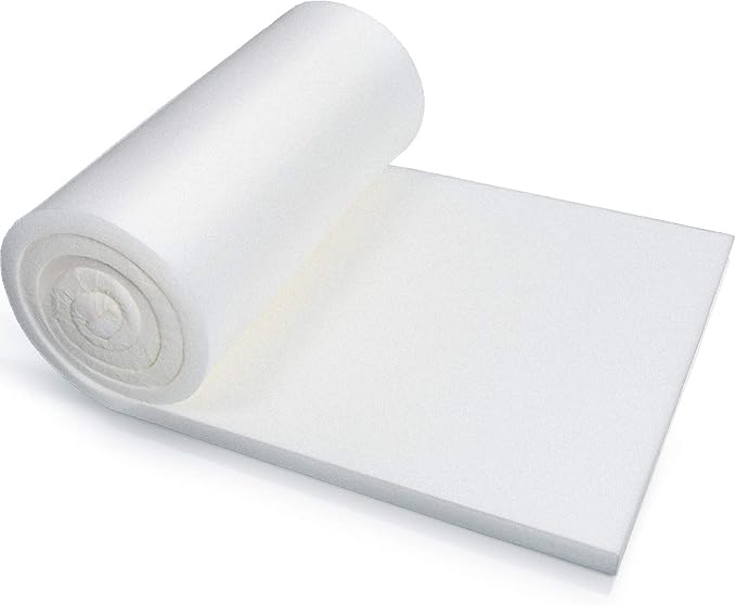 Patelai Cushion Sheet Upholstery Foam High Density Foam Padding Seat Replacement Upholstery Wrap Sponge Padding for Cushions Chairs Packing Storage and Shipping(79 x 16 x 0.8 Inch,White)