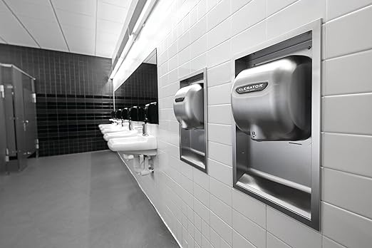 XLERATOR XL-SB Automatic High Speed Hand Dryer with Brushed Stainless Steel Cover and 1.1 Noise Reduction Nozzle, 12.5 A, 110/120 V