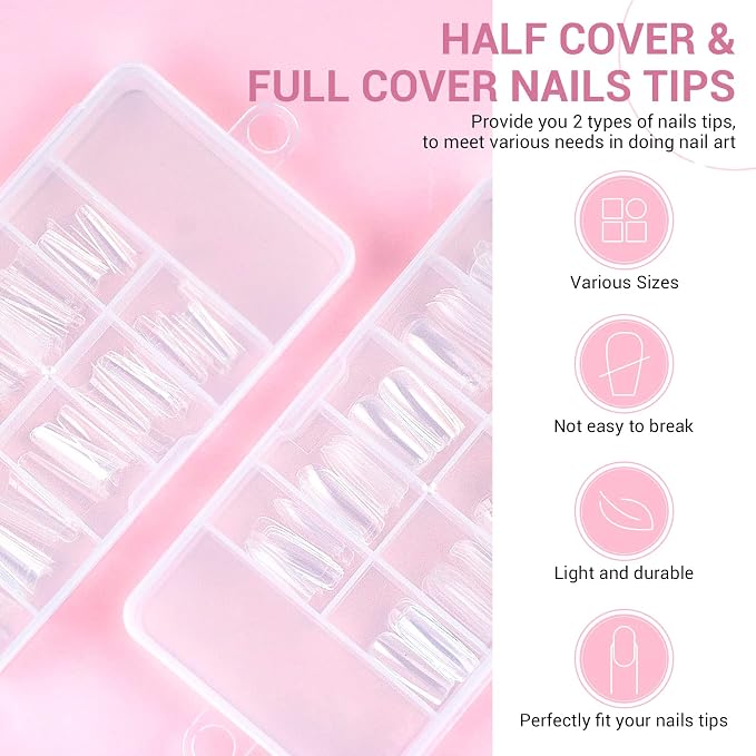 SAVILAND Acrylic Nail Kit with Drill: Professional Nails Kit Acrylic Set with Everything U V Light Nail Art Brush Glitter Powder Nail Stuff for Home DIY Salon Use Christmas Gift Set