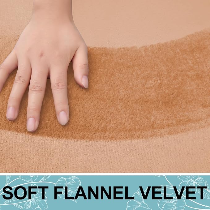 Smiry Memory Foam Bath Mat 30x20, Extra Soft and Absorbent Bathroom Mats, Non Slip Washable Carpet for Floor, Shower and Tub, Peach