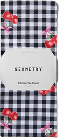 GEOMETRY Tea Towels – Spring & Summer Collection – Quick-Dry, Ultra-Absorbent, Reusable Microfiber Kitchen Towels for Drying & Cleaning (Cherry Bow, 1-Pack)