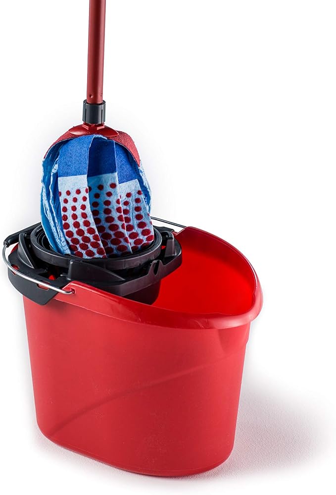 vileda Mocio Completo 3 Pz Rosa The Supermocio 3Action Mop XL and Bucket with Torsion Wringer Set Contains for Sparkling Clean Floors.