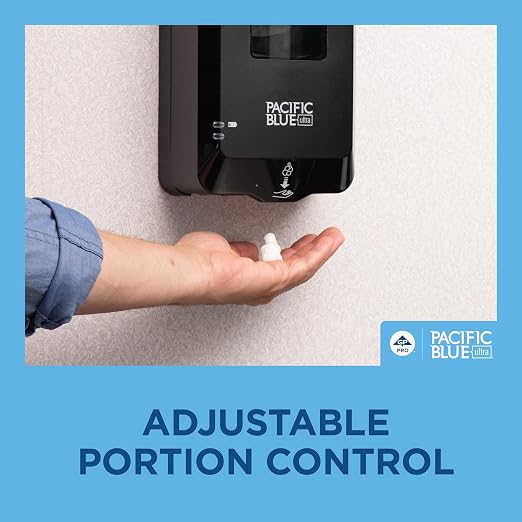 Georgia-Pacific (53590) Pacific Blue Ultra Automated Soap Dispenser, Black, Wall Mounted, Easy To Install & Maintain, Batteries Included