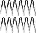 New Star Foodservice 35841 9-Inch Utility Spring Tongs, Stainless Steel, Vinyl Coated, Set of 12, Black