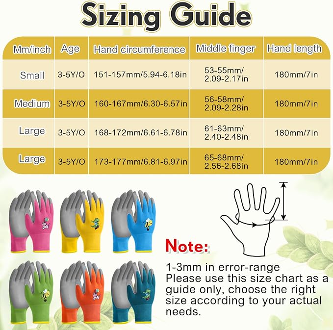 24 Pairs Kids Gardening Gloves Kids Children Yard Grippy Rubber Coated Garden Work Gloves for Girls Boys Outdoor (X Large, Age 12-14)