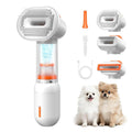 4-in-1 Vacuum Dog Brush for Shedding, Self-Cleaning Slicker & Undercoat Rake