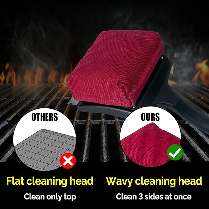 19" Large Bristle-Free Steam Grill Brush,No Bristle Shedding – Safe Grill Accessories for Cast Iron, Porcelain& Charcoal Grills,Ultra-Strong Outdoor Grill Cleaner