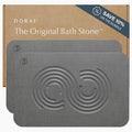 Dorai Home Stone Bath Mat Set - Premium Diatomaceous Earth Bath Floor Mats with Non-Slip Base, Fast-Drying Modern Shower Mat for Bathroom | Zen Slate, 2 Pack - 23.6"x15.4"