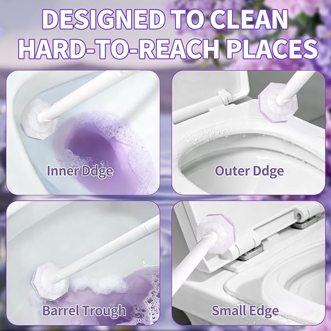 80 Count Toilet Bowl Wand Refills for Clorox, Disposable Toilet Brush for Clorox Wand Cleaning System, Upgrade Toilet Bowl Cleaner Refill Pads for Closestool Cleaning,No Falling Apart,Light Scent