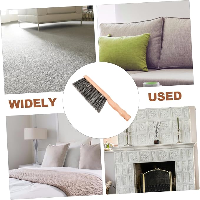 minkissy 5pcs Fireplace Brush Hand Broom Cleaning Accessory Mantel Brush Material
