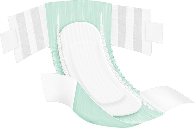 FitRight Stretch Adult Incontinence Briefs with Tabs, Ultra Absorbent, Size 2, 51" to 70", 20 Count