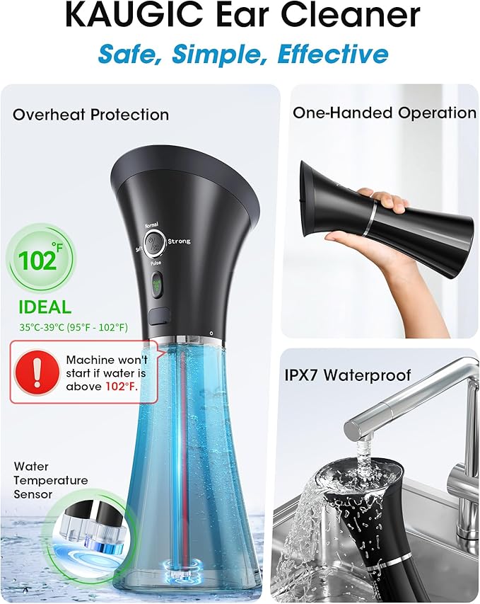 Ear Wax Removal Kit with Camera – Ear Cleaner Tool for Safe & Effective Ear Care – Includes Ear Camera for Visual Inspection & Gentle Ear Irrigation System – Complete Ear Cleaning Solution | Complete Ear Cleaning Kit, Visual, Waste Collection Tank, Ove...