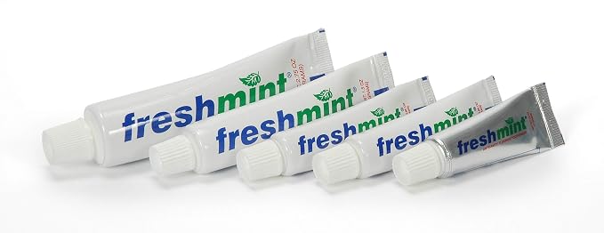 Freshmint 0.6 oz. Anticavity Fluoride Toothpaste, 144 Tubes, White Laminated Tube, Tubes do not Have Individual Boxes for Extra Savings, Travel Size