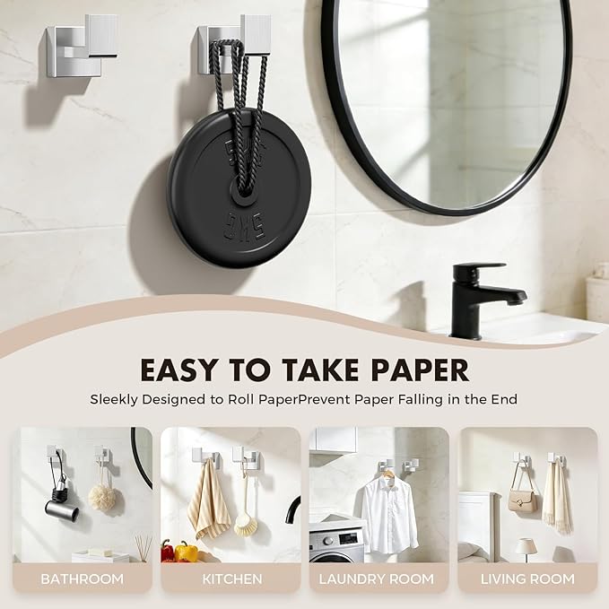 Bathroom Hardware Set Brushed Nickel 5-Pieces Bathroom Towel Rack SUS304 Stainless Steel Bath Towel Bar Set, Towel Racks Wall Mounted.