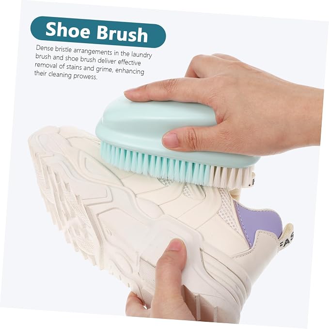 GALPADA Long Handle Laundry Brush Shoe Scrub Brush Multi-Purpose Cleaning Tool for Stains Dirt Removal Durable Plastic with Soft Bristles for Clothes Footwear