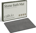 Quick Dry Shower Stone Bath Mat, Super Absorbent & Non-Slip 24 x 16 Inch Diatomaceous Earth Mat, Durable & Easy to Clean Diatomite Bath Mat for Bathroom Floor/Kitchen (River Silt)