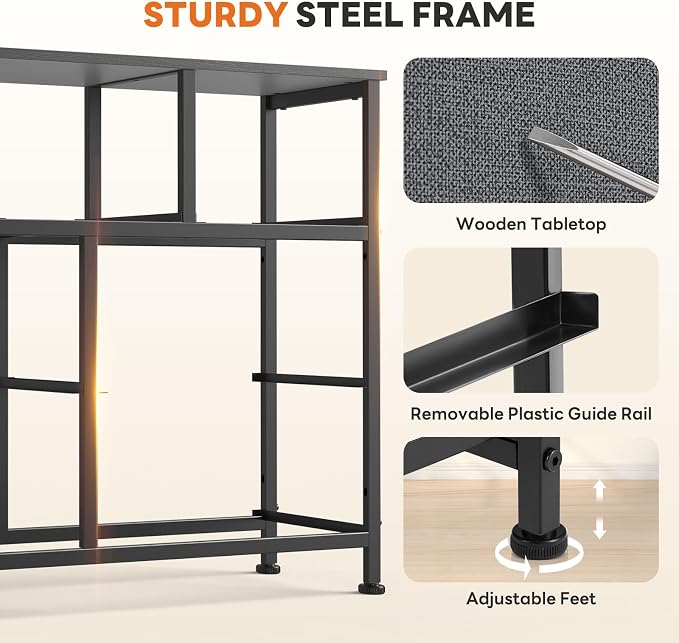 Sweetcrispy 7 Drawer Dresser with Fabric Bins Fabric Storage Tower Organizer for Bedroom Closet Hallway Entryway Tall Chest of Drawers with Steel Frame Wood Top Easy Pull Handles,Dark Gray