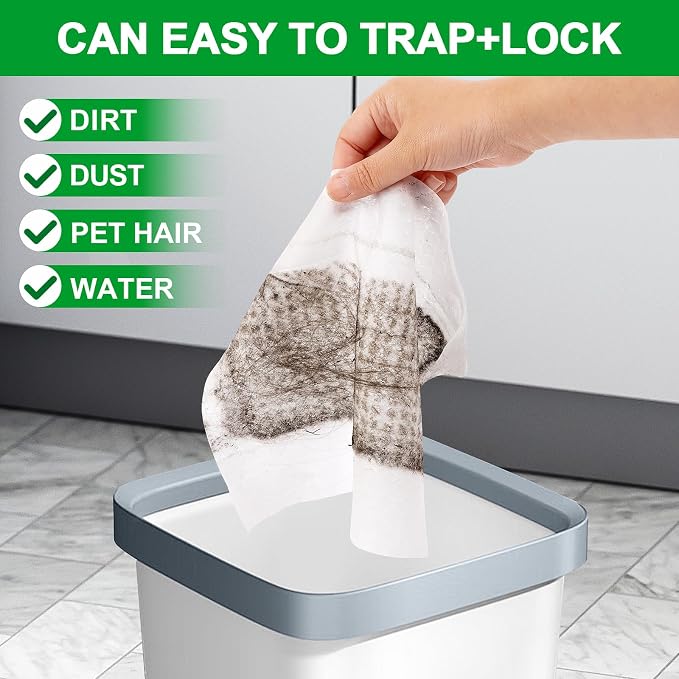 30 Count Disposable XL Dry Sweeping Cloths + 6 Pack Reusable Microfiber Mop Pads for Swiffer Sweeper XL Mop (Mop is not Included)