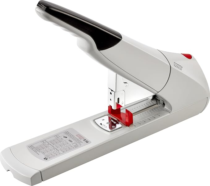 Novus B56 Heavy Duty Stapler, 200 Sheet Capacity, Anti-Jam, 3" Stapling Depth w/ Adjustable Guide, Staple Bypass, German Engineered (023-0059)