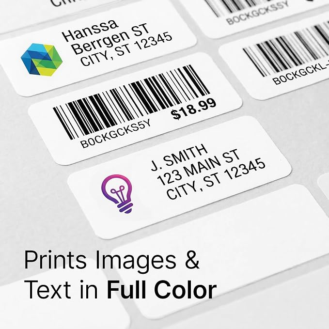 1.75" X 0.5" Matte White Return Address Labels (30 Sheets, 2400 Stickers) Mailing Labels for Envelopes, File Folder Stickers for Laser & Inkjet Printers - Spartan Industrial Template R002