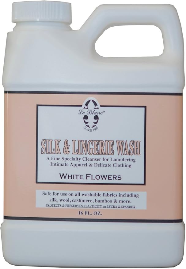 Le Blanc® White Flowers Silk & Lingerie Wash – Luxury Laundry Cleanser for Delicates- 16oz. (1 pack)