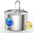Cat Water Fountain Advanced 304 Stainless Steel 2.2L/74oz with Detachable Tank, Easy to Clean, Automatic Pet Fountain Quiet Cats Water Dispenser, Perfect for Cats Dogs Indoor