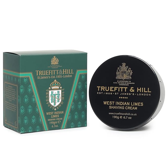 Truefitt & Hill West Indian Limes Shaving Cream Bowl for Men, Refreshing and Zesty scent, 6.7 oz.