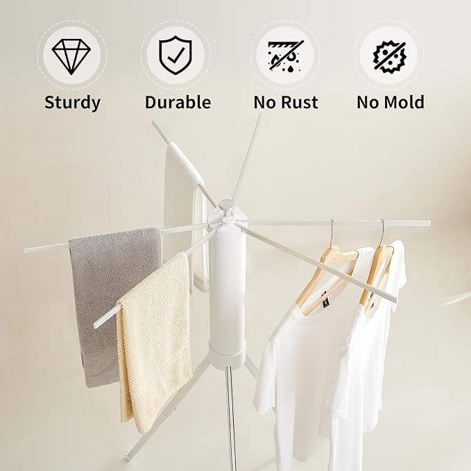 JOOM Clothes Drying Rack Portable Foldable - Drying Rack Clothing Space Saving,Collapsible Drying Rack for Laundry,Travel,Indoor,Outdoor. Folding Clothing Rack Home and Travell (Small Rack)