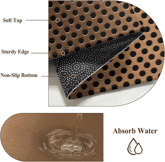 4 x 6 Ft Area Rug for Home Office, Brown Metal Hole Indoor Accent Rugs for Living Room, Modern Copper Net Eye Hole Pattern Decorative Modern Carpet Washable Low Pile Non Slip Rug for Bedroom