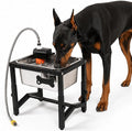 2.8 Gallon Elevated Large Dog Water Bowl, Automatic Dog Water Bowl Dispenser, 4 Adjustable Height Raised Dog Bowl Stand for Large Breed Relief Joint Pressure, Easy Clean for Indoor & Outdoor Uses
