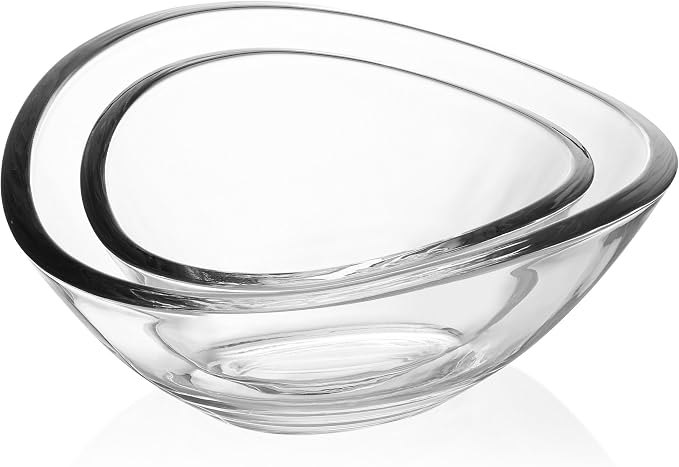 Mikasa Alister Lead Free Crystal Decorative Set of 2 Bowls, 10.75 inch, 8.25 inch